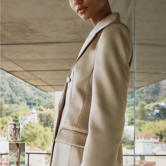 Satin Double-Breasted Blazer and pants. Size XS - Picture 5 of 11